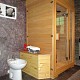 Badezimmer mit Wellness Sauna